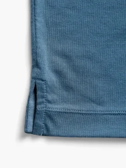 Best Sale Atlantic Blue Men'S Composite Merino Zip Polo Men'S Polos, Tees & Henleys