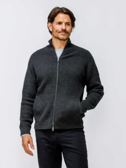 Cheap Black Heather Men'S Atlas Full-Zip Men'S Sweatshirts & Sweaters