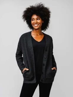 New Black Heather Women'S Atlas Cardigan Women'S Suits