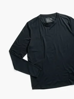 Best Sale Black Men'S Composite Merino Long Sleeve Tee Men'S Polos, Tees & Henleys