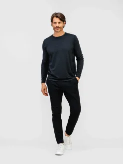 Best Sale Black Men'S Composite Merino Long Sleeve Tee Men'S Polos, Tees & Henleys