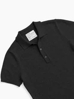 Cheap Black Men'S Labs Atlas Short Sleeve Knit Polo Men'S Polos, Tees & Henleys