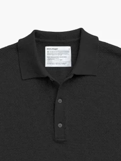 Cheap Black Men'S Labs Atlas Short Sleeve Knit Polo Men'S Polos, Tees & Henleys