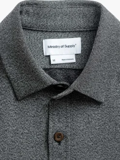 Hot Black Tweed Men'S Fusion Overshirt Men'S Shirts