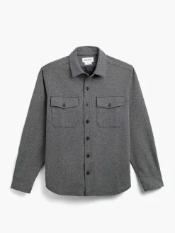 Hot Black Tweed Men'S Fusion Overshirt Men'S Shirts