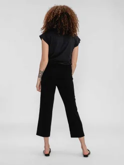 Fashion Black Women'S Composite Merino V-Neck Tee Women'S Shirts