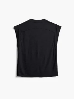 Fashion Black Women'S Composite Merino V-Neck Tee Women'S Shirts