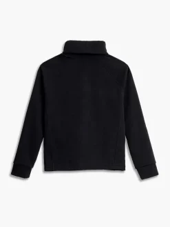 Outlet Black Women'S Hybrid Fleece Funnel Neck Women'S Underwear & Socks