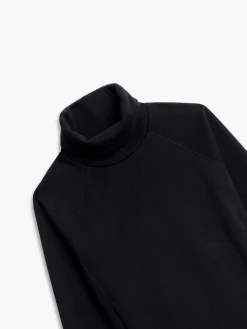 Outlet Black Women'S Hybrid Fleece Funnel Neck Women'S Underwear & Socks