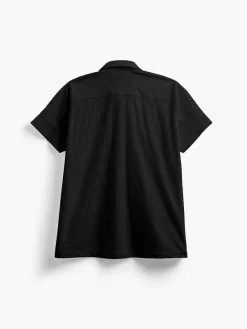 Outlet Black Women'S Hybrid Seersucker Short Sleeve Shirt Women'S Shirts