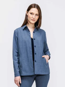 New Calcite Heather Women'S Velocity Shirt Jacket Women'S Shirts