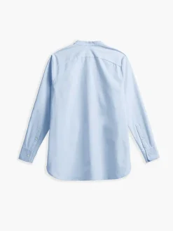 Online Chambray Blue Women'S Aerozero° Band Collar Tunic Women'S Shirts