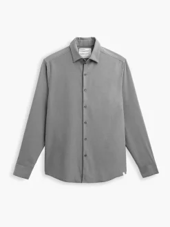 Best Sale Charcoal End On End Men'S Aerozero° Dress Shirt Men'S Shirts