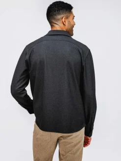 Clearance Charcoal Heather Men'S Fusion Overshirt Men'S Shirts