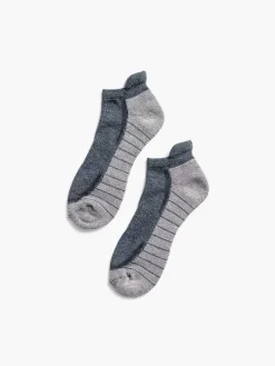 New Charcoal/Light Grey Atlas Ankle Sock Men'S Underwear & Socks