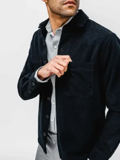 Best Sale Dark Navy Men'S Kinetic Corduroy Chore Coat Men'S Jackets & Coats