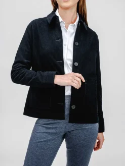 New Dark Navy Women'S Kinetic Corduroy Chore Coat Women'S Sweatshirts & Sweaters