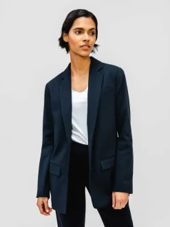 Sale Dark Navy Women'S Velocity Oversized Blazer Women'S Suits