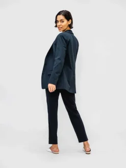 Sale Dark Navy Women'S Velocity Oversized Blazer Women'S Suits