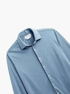 Shop Deep Sky Blue Oxford (Brushed) Men'S Apollo Dress Shirt Men'S Shirts