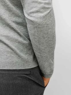 Outlet Grey Heather Men'S Atlas Air V-Neck Sweater Men'S Sweatshirts & Sweaters