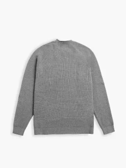 Cheap Grey Heather Men'S Atlas Waffle Roll Neck Sweater Men'S Sweatshirts & Sweaters