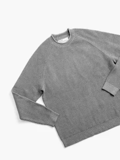 Cheap Grey Heather Men'S Atlas Waffle Roll Neck Sweater Men'S Sweatshirts & Sweaters