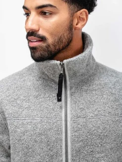 Outlet Grey Heather Men'S Composite Merino Ecofleece Jacket Men'S Jackets & Coats