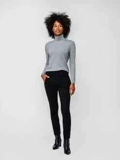 Best Grey Heather Women'S Atlas Air Turtleneck Women'S Shirts