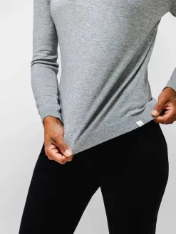 Best Grey Heather Women'S Atlas Air Turtleneck Women'S Shirts