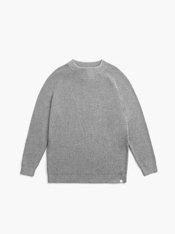 Best Sale Grey Heather Women'S Atlas Waffle Sweater Women'S Underwear & Socks