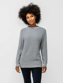 Best Sale Grey Heather Women'S Atlas Waffle Sweater Women'S Underwear & Socks