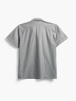 Store Grey Tonal Stripe Men'S Hybrid Seersucker Short Sleeve Shirt Men'S Shirts