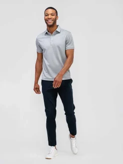 Outlet Grey White Heather (Brushed) Men'S Apollo Polo Men'S Polos, Tees & Henleys