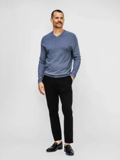 Flash Sale Indigo Heather Men'S Atlas Air V-Neck Sweater Men'S Sweatshirts & Sweaters