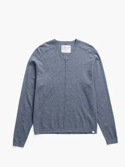 Flash Sale Indigo Heather Men'S Atlas Air V-Neck Sweater Men'S Sweatshirts & Sweaters