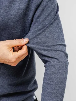 Flash Sale Indigo Heather Men'S Atlas Air V-Neck Sweater Men'S Sweatshirts & Sweaters