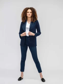Best Sale Indigo Heather Women'S Velocity Oversized Blazer Women'S Suits