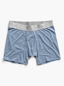 Outlet Light Blue Heather Men'S Composite Merino Boxer Brief Men'S Underwear & Socks