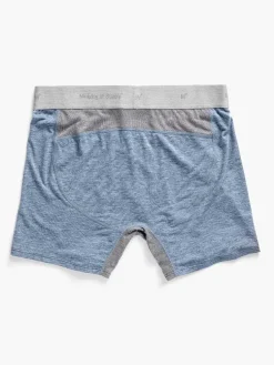 Outlet Light Blue Heather Men'S Composite Merino Boxer Brief Men'S Underwear & Socks