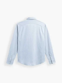 Hot Light Blue Stripe Men'S Hybrid Button-Down Men'S Shirts