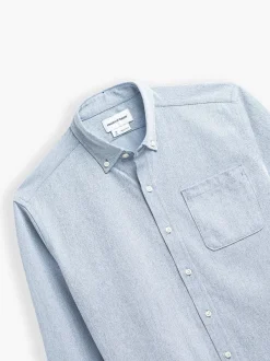 Hot Light Blue Stripe Men'S Hybrid Button-Down Men'S Shirts