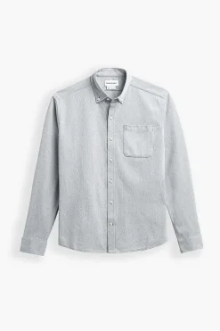 New Light Grey Stripe Men'S Hybrid Button-Down Men'S Shirts