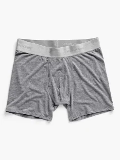 Store Medium Grey Heather Men'S Composite Merino Boxer Brief Men'S Underwear & Socks