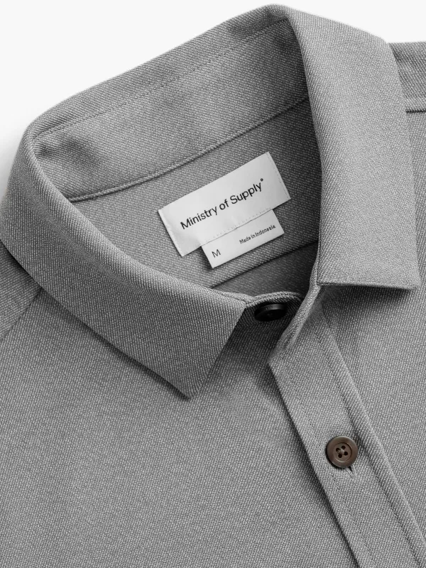 Best Medium Grey Heather Men'S Fusion Overshirt Men'S Shirts