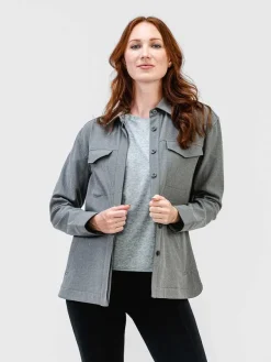 Cheap Medium Grey Heather Women'S Fusion Overshirt Women'S Shirts
