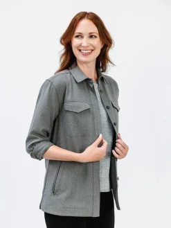 Cheap Medium Grey Heather Women'S Fusion Overshirt Women'S Shirts