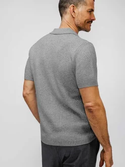 Clearance Mercury Grey Heather Men'S Labs Atlas Short Sleeve Knit Polo Men'S Polos, Tees & Henleys