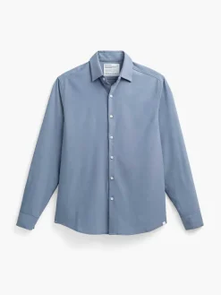 Hot Navy End On End Men'S Aerozero° Dress Shirt Men'S Shirts