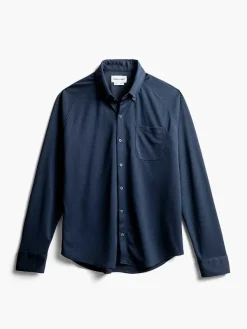 Sale Navy Men'S Apollo Raglan Sport Shirt Men'S Shirts